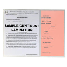 Load image into Gallery viewer, Tax Stamp & NFA Gun Trust Lamination Full Size