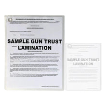 Load image into Gallery viewer, NFA Gun Trust Lamination Services Full Size