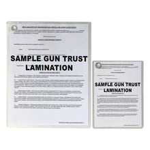 Load image into Gallery viewer, NFA Gun Trust Lamination Services