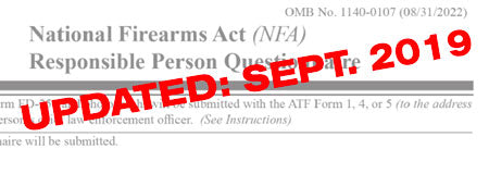 *ATF Updated the ATF 5320.23 Paperwork - September 2019*