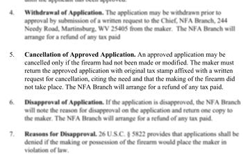 Can You Get a Refund for Your ATF 5320.1 Form 1 NFA Firearm Tax Stamp?