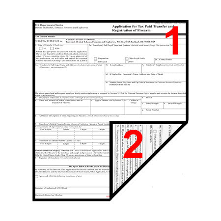 Do ATF Form 1, ATF Form 4 or ATF Form 5 Paperwork need to be printed Double-sided?