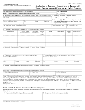 ATF Form 20 – 5320.20 Application to Transport NFA Firearms Walk-Through Guide