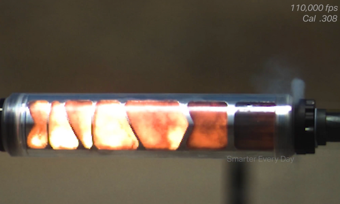 See Through Suppressor in Super Slow Motion (110,000 fps)