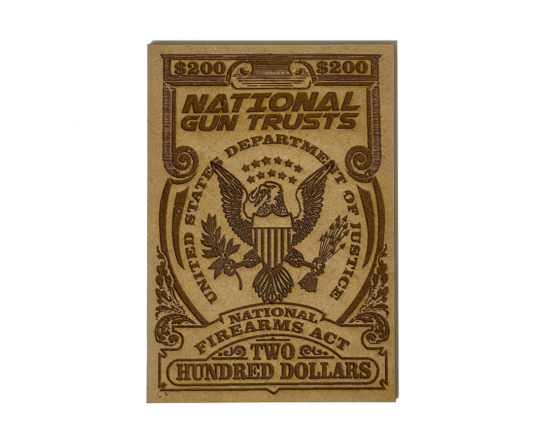 ATF Tax Stamp Wooden Coaster