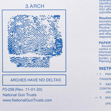 Load image into Gallery viewer, Fingerprint Cards – FBI Form FD-258, 5 Pack

