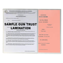 Load image into Gallery viewer, Tax Stamp &amp; NFA Gun Trust Lamination Full Size
