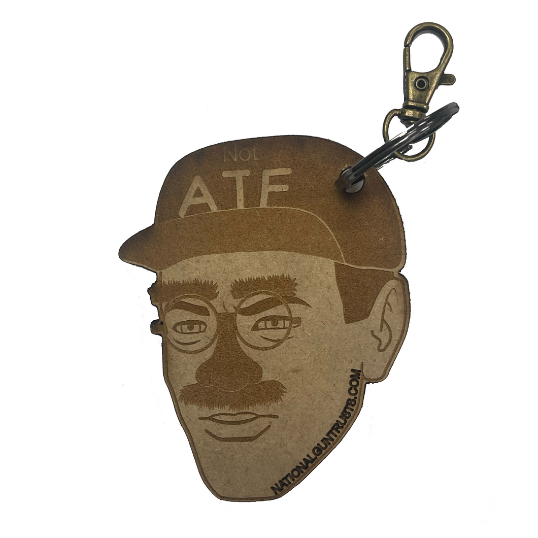 NOT ATF Guy Wooden Keychain